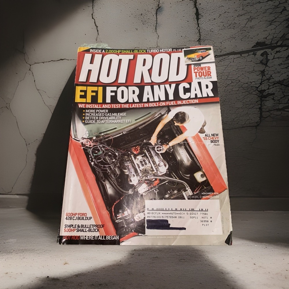 Hot Rod Magazine November 2008 EFI For Any Car More Power Increased Gas Mileage